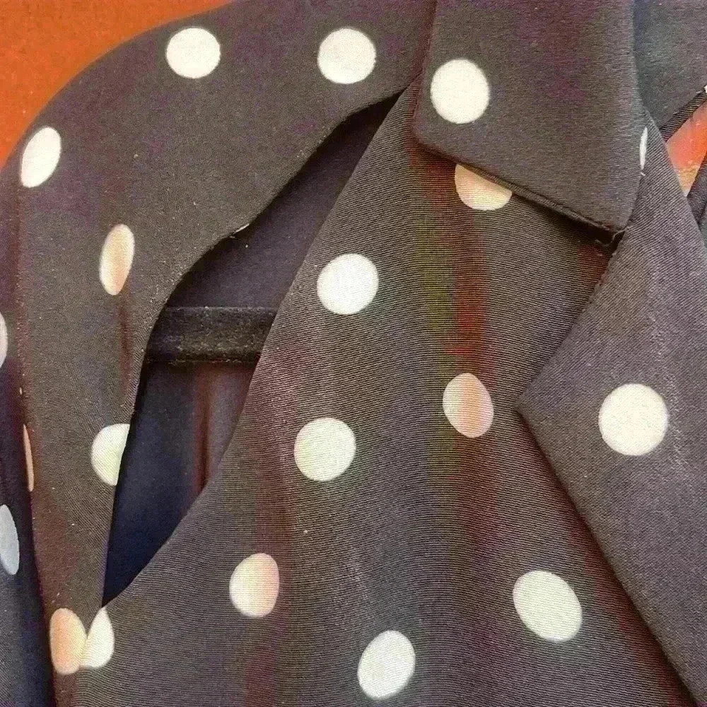 Vintage Black and white polka dot bespoke Geoffrey Beene size 6/8 - Picture 3 of 8